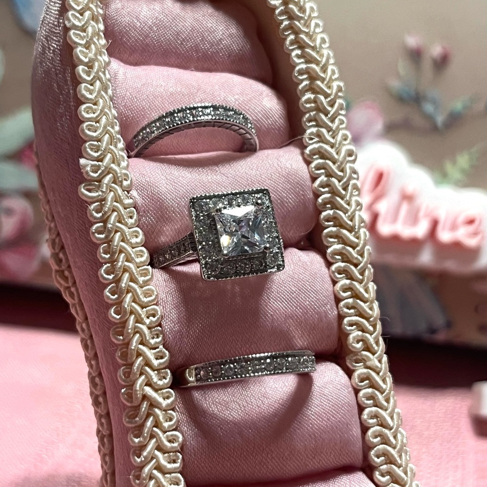Sterling silver engagement Ring size 5